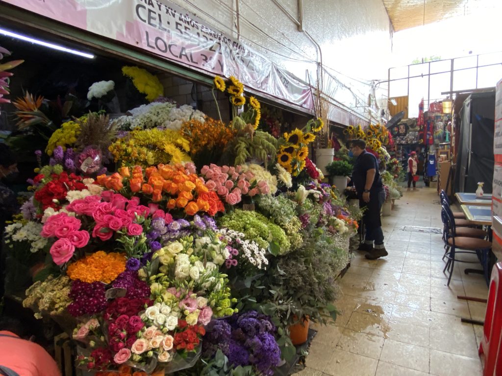 Flower Stall at Mercado de Coyoacán